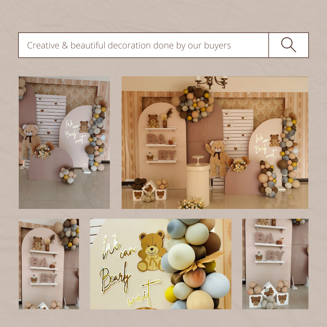 Pinfliers Teddy Bear Theme Party Paper Bunting