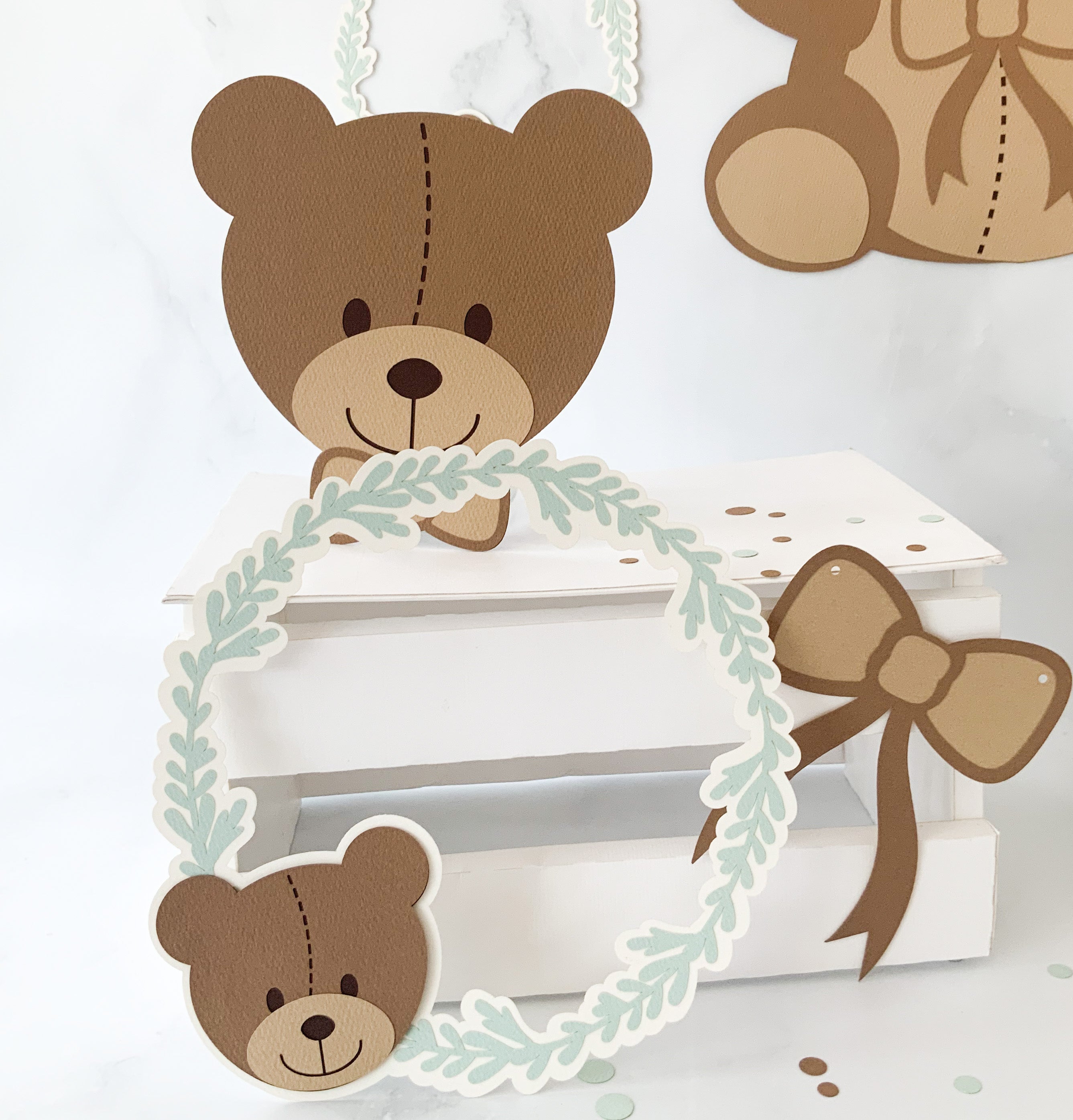 Pinfliers Teddy Bear Theme Birthday Party Decoration Paper Wreath