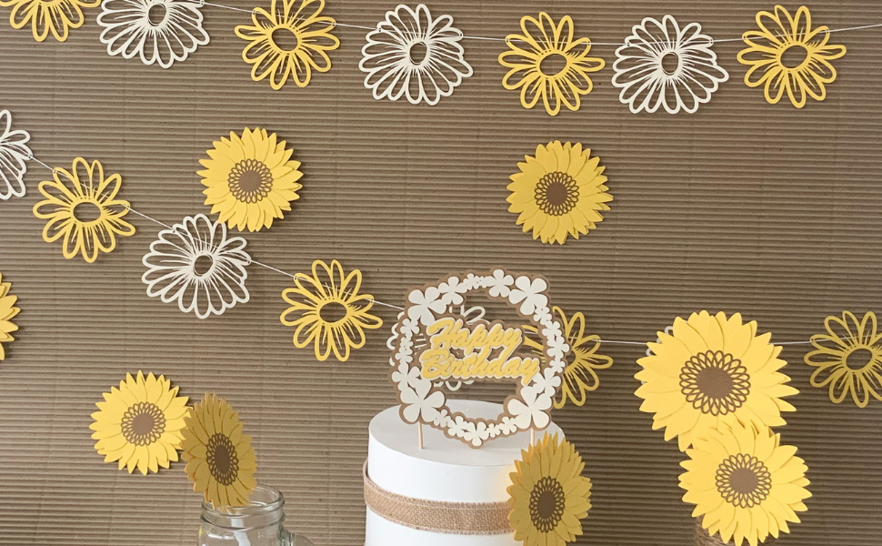 Pinfliers Bumble Bee / Sunshine Theme Birthday Party Paper Daisy Bunting