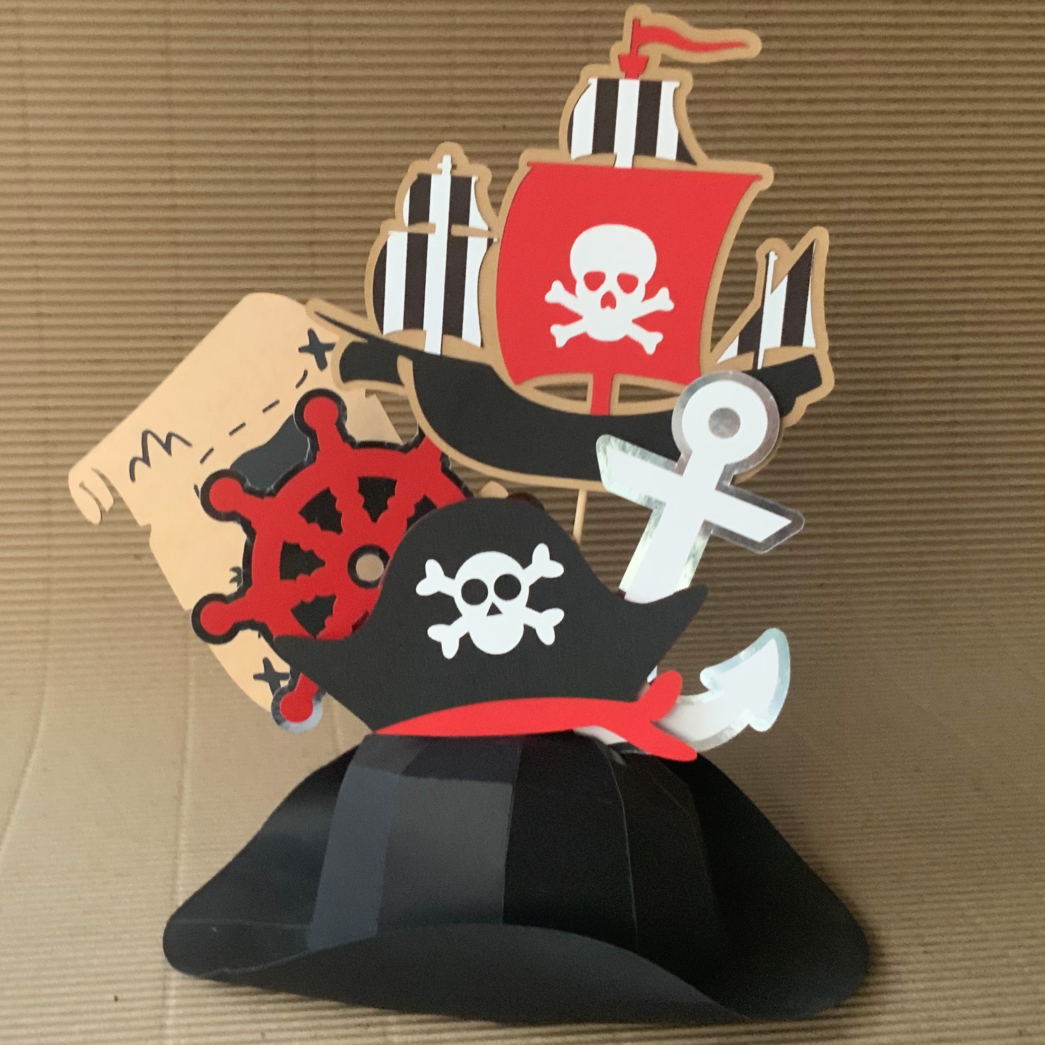 Pinfliers Pirate Theme Birthday Party Paper Small Cutouts for Centerpiece