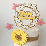 Pinfliers Rustic Theme Milestone Birthday Party Paper Cake Topper