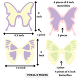 Pinfliers Butterfly Theme Birthday Party Big Paper Cutouts, A set of 86 pieces