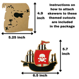 Pinfliers Pirate Theme Birthday Party Paper Small Cutouts for Centerpiece