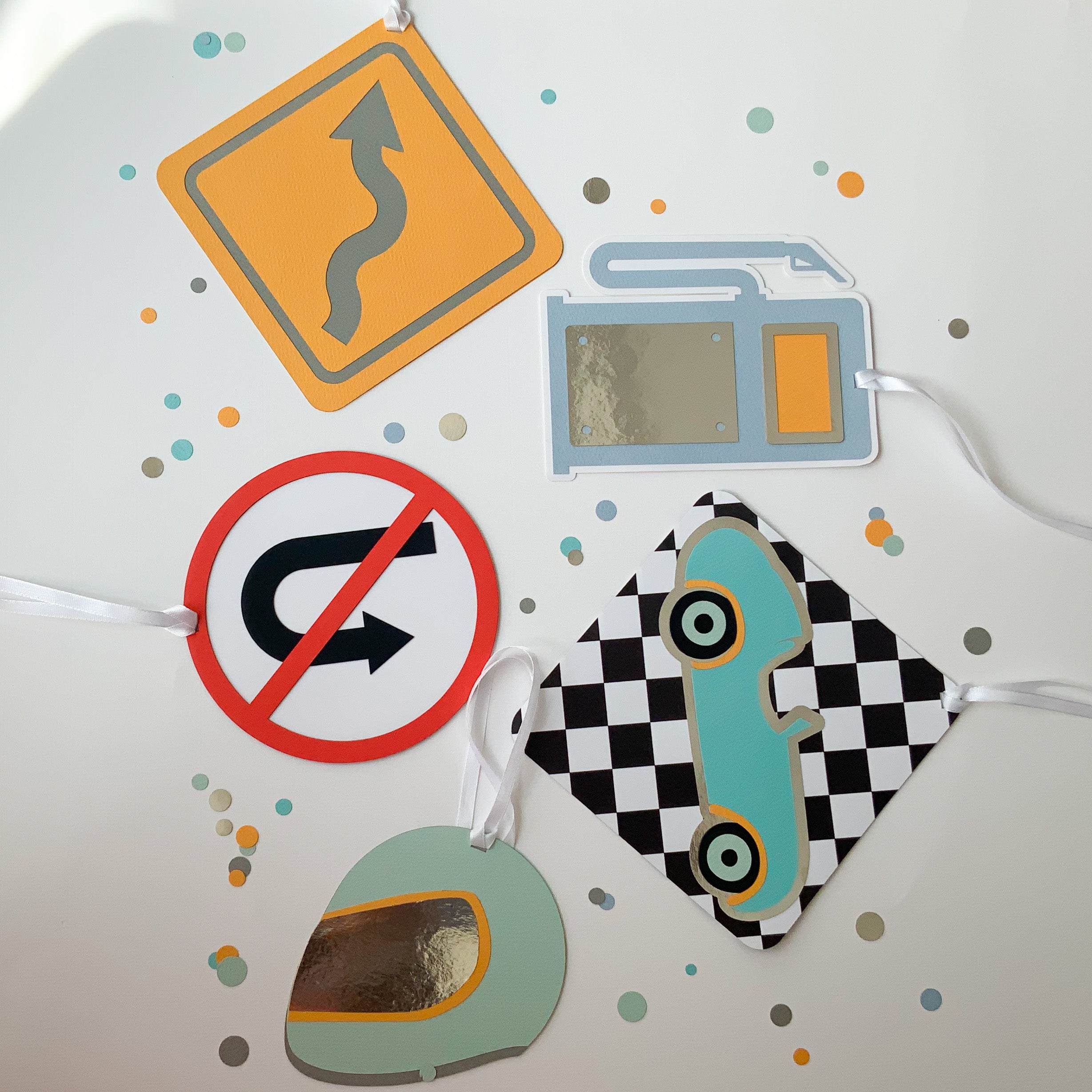 Pinfliers Car Theme Birthday Party Paper Hangings