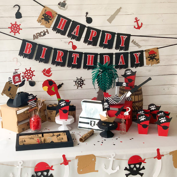 Caribbean Pirate Birthday Decorations Party Supplies Hanging Ship