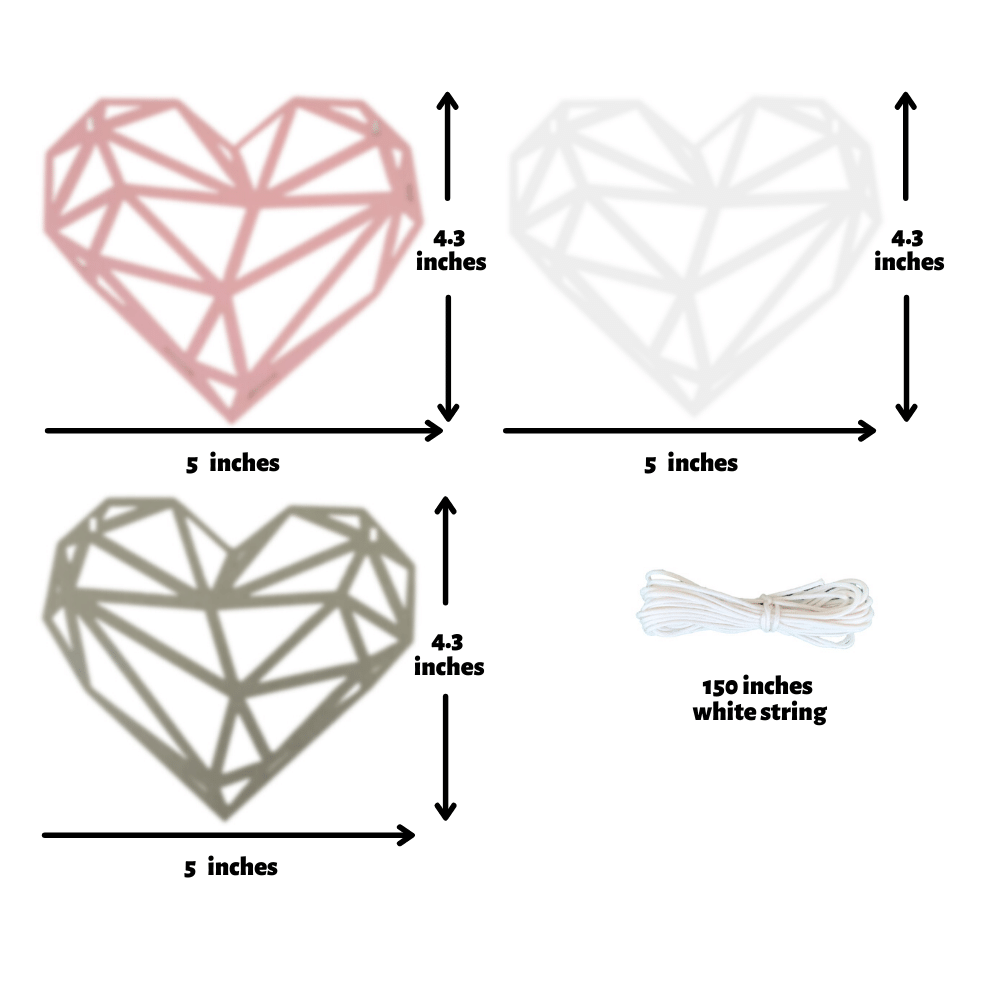 Pinfliers Happy Anniversary|Valentines Day Decoration Items,Pink Heart Shape Paper Bunting/Banner|Backdrop for Valentines|Wedding Anniversary Decor,15 pieces,75 inches in Length