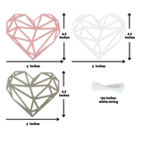 Pinfliers Happy Anniversary|Valentines Day Decoration Items,Pink Heart Shape Paper Bunting/Banner|Backdrop for Valentines|Wedding Anniversary Decor,15 pieces,75 inches in Length