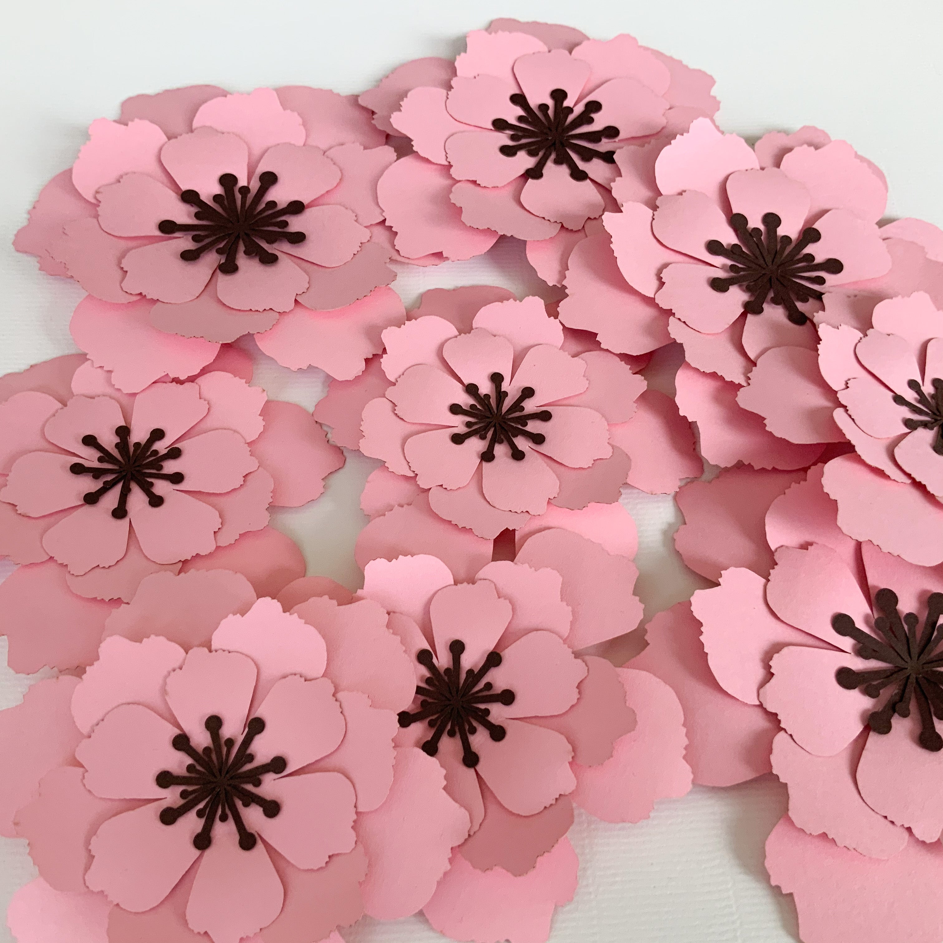 Pinfliers Flower Garland with Pink Paper Flower and Leaves for Birthday Party Decorations