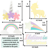 Pinfliers Pastel Unicorn Theme Birthday Party Decoration Paper Small Cutouts for Centerpiece
