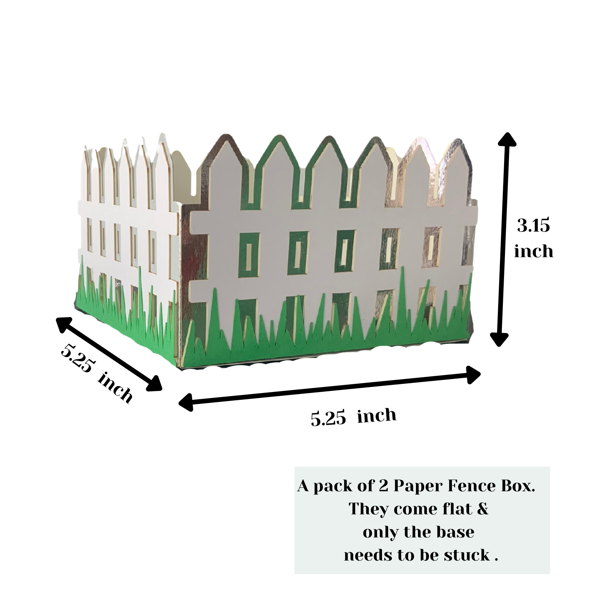 Pinfliers Centerpiece Paper Fence Box for Theme Birthday Party Decoration