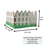 Pinfliers Centerpiece Paper Fence Box for Theme Birthday Party Decoration