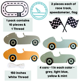 Pinfliers Car / Race Car Theme Birthday Party Paper Bunting|Garland, Backdrop Decoration