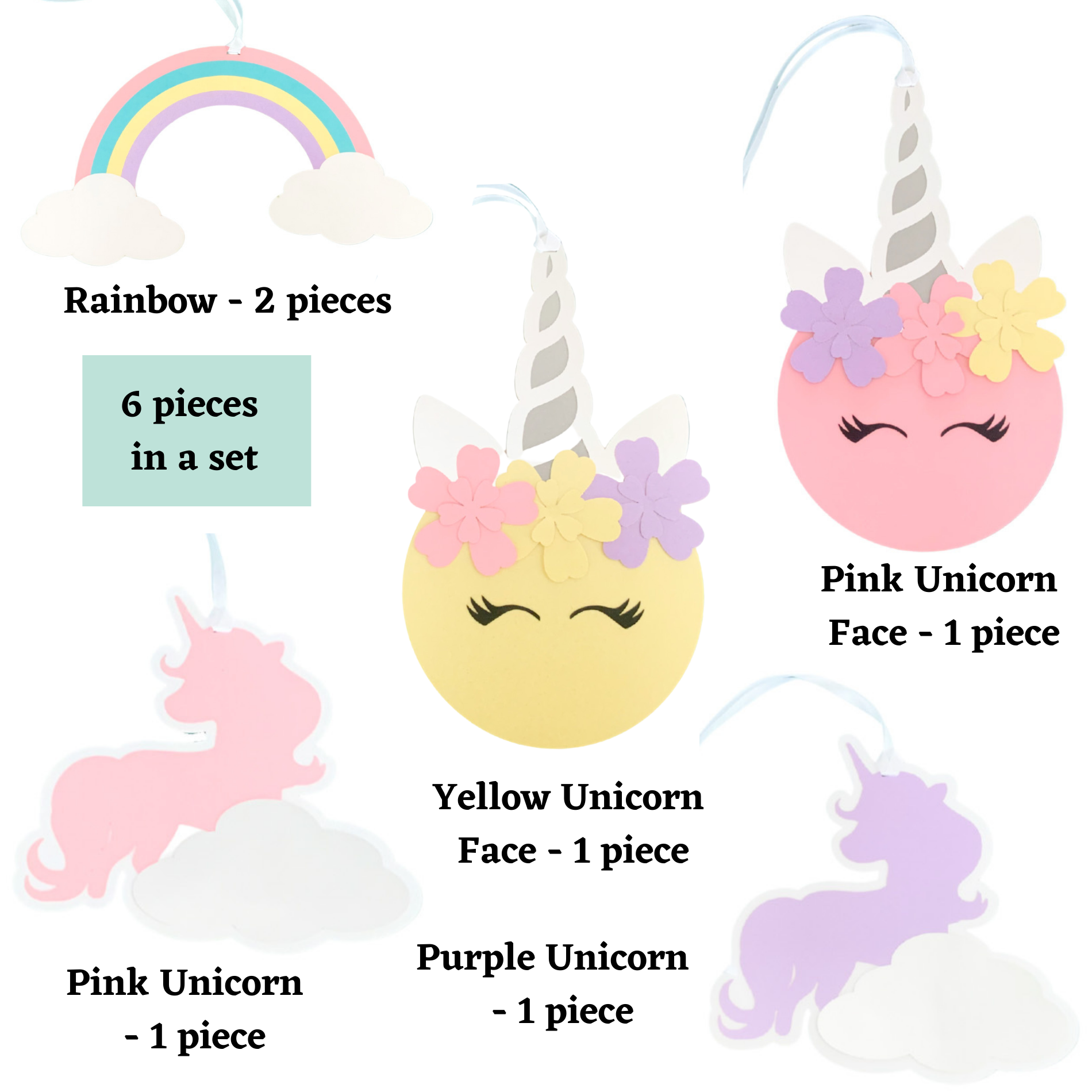 Pinfliers Unicorn Theme Birthday Party Hangings