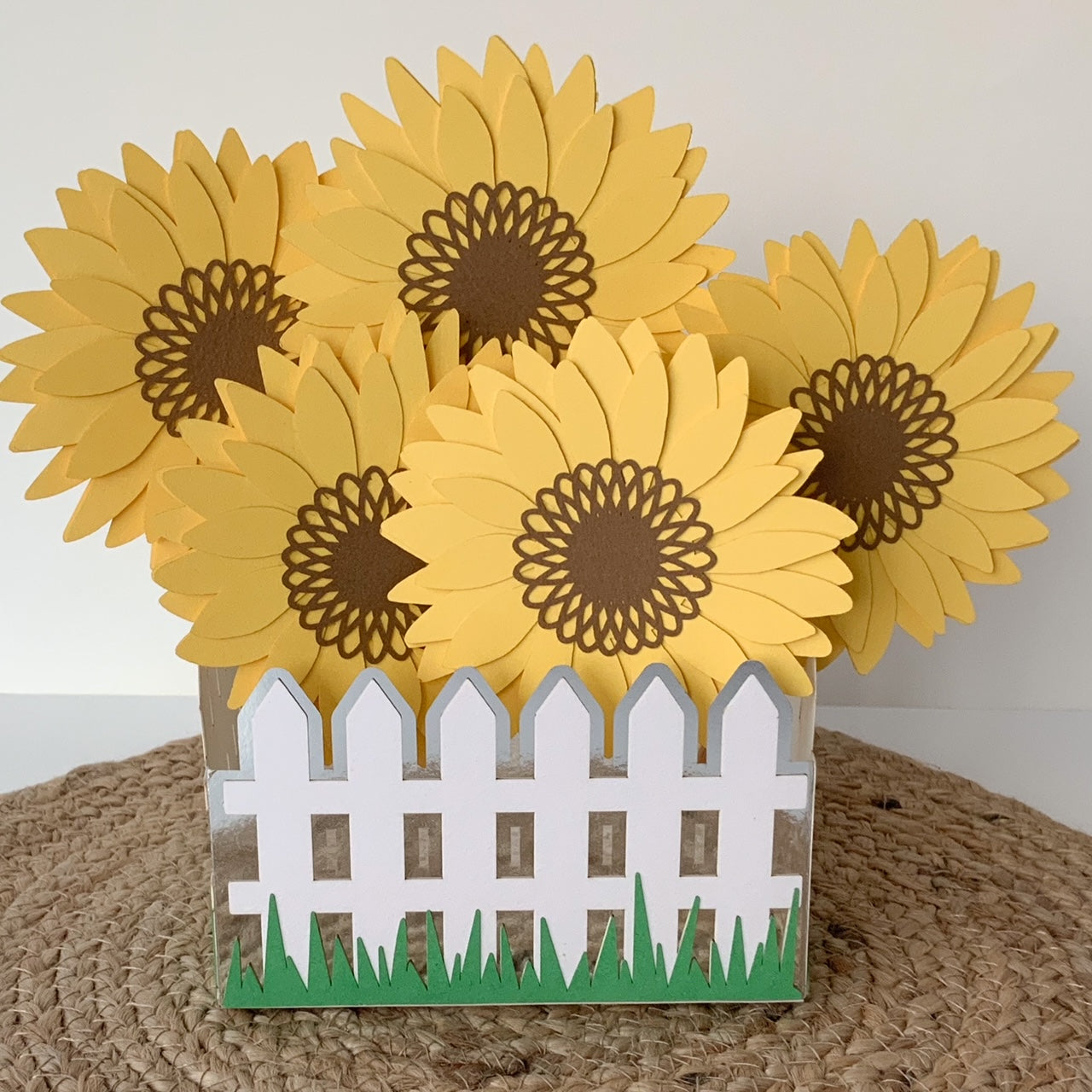 Pinfliers Rustic / Sunshine Theme Paper Sunflower Garland for Birthday Party