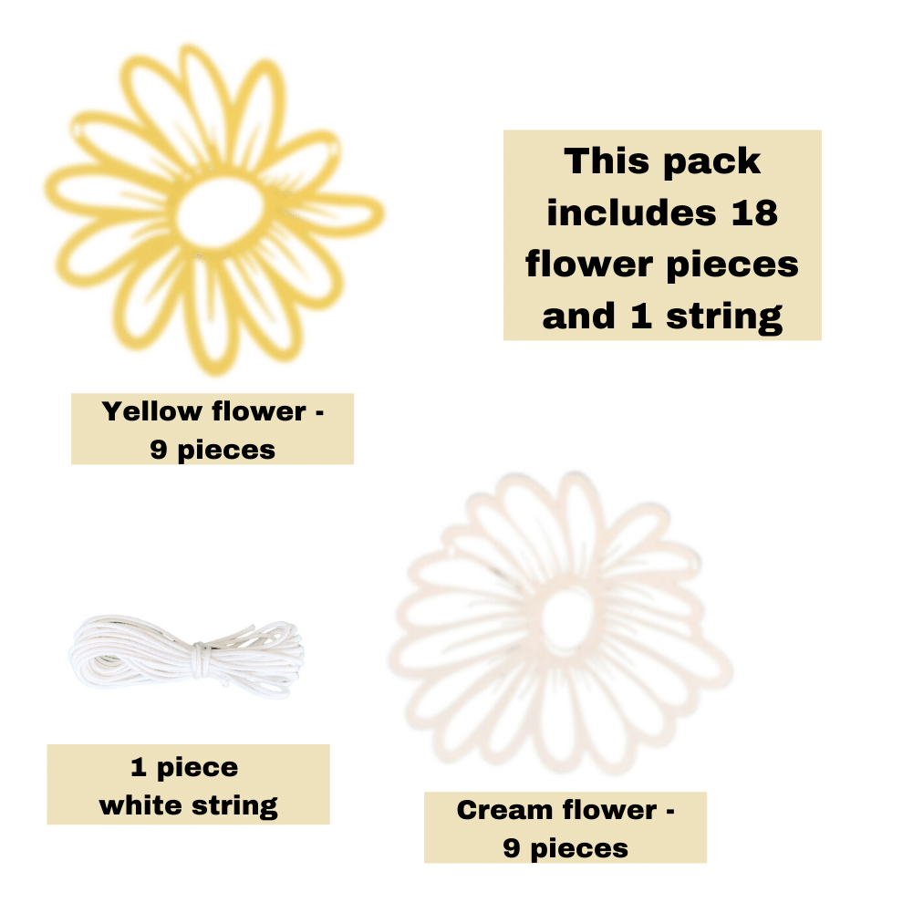 Pinfliers Bumble Bee / Sunshine Theme Birthday Party Paper Daisy Bunting