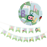 Pinfliers Cocomelon Theme Birthday Party Decoration Paper Happy Birthday Banner