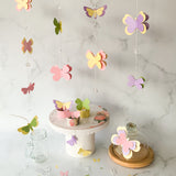 Pinfliers Butterfly Theme Birthday Party Big Paper Cutouts, A set of 86 pieces