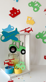 Transport Theme Hangings, Cutouts and Centerpieces Combo Pack, 54 Pieces