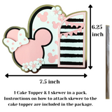 Pinfliers minnie mouse theme birthday decoration, 1 paper cake topper