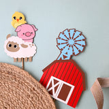 Barn, Barnyard, Farm,Animal Theme Birthday Party Decorations|2nd,1st Table Decor Items for Kids,Baby Boy, Girl|2 Pcs Paper Cake Toppers &12 Cupcake Topper