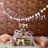 Pinfliers Galentines,Valentines Day decoration items, Bridal shower, Pastel Bow Theme for 18, 1st Birthday Decor, 9 Paper Pastel 3D Bows