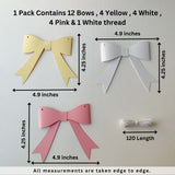 Valentine Decoration Items|Bride To Be decoration|Teens,18,Kids|12 Paper Pastel Bunting,Flags,Birthday Banner|Bow, Ribbons Theme Birthday Backdrop,Wall|55" Length