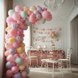 Pinfliers Paper Flower Garland with Pink & Yellow Flowers for Party Decoration, 18 flowers