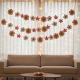 Pinfliers Paper Flower Garland with Pink & Yellow Flowers for Party Decoration, 18 flowers