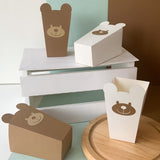 Pinfliers Teddy Bear Theme Birthday Party| Baby Shower Paper French Fries / Popcorn Boxes, A set of Popcorn Tubs