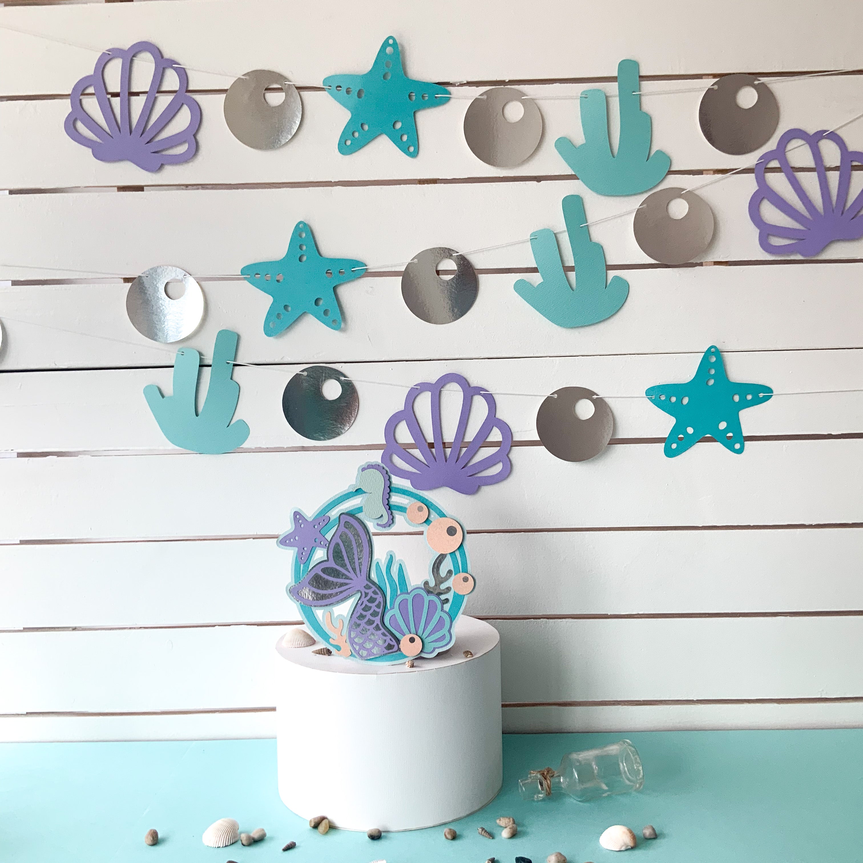 Pinfliers Mermaid/Under The Sea/Ocean Theme Birthday Decorations for G