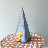 Pinfliers Duck Theme 1st Birthday Decoration|Return Favour For Baby Shower Function|Baby Announcement, Arrival,Paper Box|Birthday Centerpiece|5 Paper Return Favor Boxes|Multicolor