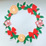 Pinfliers Christmas Big Wreath|Christmas Wreaths for Front Door|Christmas Decorations Items for Home|Wreath for Decoration|1 Big Paper Wreath,15