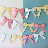 Valentine Decoration Items|Bride To Be decoration|Teens,18,Kids|12 Paper Pastel Bunting,Flags,Birthday Banner|Bow, Ribbons Theme Birthday Backdrop,Wall|55" Length