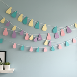 Pinfliers Pastel Theme Birthday Party Decoration Paper Tassel Bunting