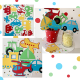 Transport Theme Hangings, Cutouts and Centerpieces Combo Pack, 54 Pieces