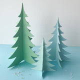Pinfliers Farm Theme Paper Trees Decoration for Christmas, Party Table Decorations|Centerpiece|Centre piece, A Set of 4 Paper Trees,Multicolor