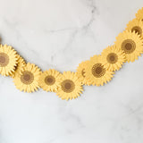 Pinfliers Rustic / Sunshine Theme Paper Sunflower Garland for Birthday Party