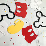 Pinfliers Mickey Mouse Theme Birthday Party Paper Bunting