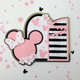 Pinfliers Minnie Mouse Theme Birthday Party Paper Cake Topper