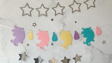 Pinfliers Pastel / Unicorn Theme Birthday Party Paper Bunting