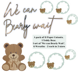 Pinfliers Teddy Bear Theme Baby Shower Decoration Big Paper Cutouts