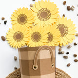 Pinfliers Rustic / Sunshine Theme Paper Sunflower Garland for Birthday Party