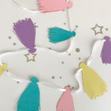 Pinfliers Pastel Theme Birthday Party Decoration Paper Tassel Bunting