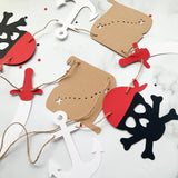 Pinfliers Pirate Theme Birthday Party Paper Bunting