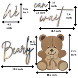 Pinfliers Teddy Bear Theme Baby Shower Decoration Big Paper Cutouts