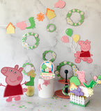 Pinfliers Peppa Pig Theme Birthday Party Paper Cutouts for Centerpiece