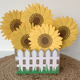 Pinfliers Rustic / Sunshine Theme Paper Sunflower Garland for Birthday Party