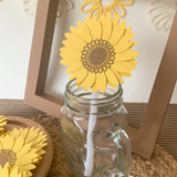 Pinfliers Rustic / Sunshine Theme Paper Sunflower Garland for Birthday Party