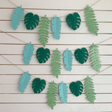 Pinfliers Jungle / Safari Theme Birthday Party Decoration, Paper Tropical Leaf Bunting, 12 pieces