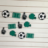 Pinfliers Football Theme Birthday Party Decorations for Boys,Paper Bunting, Banner, Flag, 12 Pieces in 1 Set, 54 inches Length